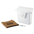 Indoor Waste Receptacles | Rubbermaid Commercial FG614000WHT Plastic Sanitary Napkin Receptacle with Rigid Liner - White image number 1