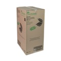 Food Containers & Lids | Pactiv Corp. YCNB06000000 EarthChoice 5.75 in. x 5.95 in. x 3.1 in. Microwavable MFPP Plastic Hinged Lid Container With SmartLock - Black (400/Carton) image number 3