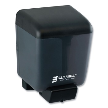 SOAP DISPENSERS | San Jamar SN30TBK 30 oz. 3.97 in. x 4.92 in. x 6.64 in. Classic Bulk Soap Dispenser - Black