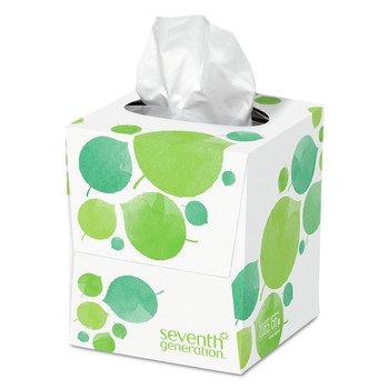Seventh Generation 13719 2-Ply 100 Percent Recycled Facial Tissue - White