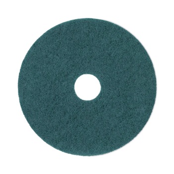 Boardwalk BWK4017GRE 17 in. Diameter Heavy-Duty Scrubbing Floor Pads - Green (5/Carton)