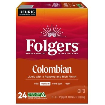 Folgers 5000363990 100% Colombian Coffee K-Cups (24/Box)