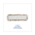 Mop Heads | Boardwalk BWK1024 24 in. x 3 in. Cotton Dust Mop Head - White image number 3