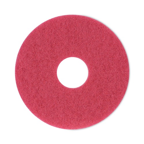 Floor Pads-Cleaning, Buffing & Polishing | Boardwalk BWK4012RED 12 in. Diameter Buffing Floor Pads - Red (5/Carton) image number 0