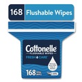 Hand Sanitizing Wipes | Cottonelle 41777 5 in. x 7.25 in. Fresh Care Flushable Cleansing Cloths - White image number 4