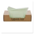 Repro Trash Bags | Stout by Envision E3348E85 32 Gallon 0.85 mil 33 in. x 48 in. EcoSafe-6400 Bags - Green (50/Box) image number 3