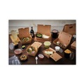 Food Containers & Lids | Pactiv Corp. NOB01KEC Earthchoice 37 oz. 4.5 in. x 4.5 in. x 2.5 in. Onebox Paper Box - Kraft (312/Carton) image number 4