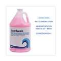 Hand Soaps | Boardwalk 1807-04-GCE00 1 gal. Mild Cleansing Pink Lotion Hand Soap Refill - Cherry Scent image number 3