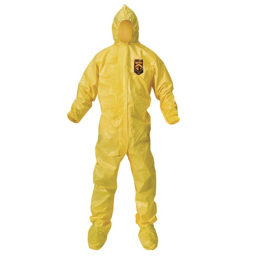 Cleaning Cloths & Wipes | Ansell KCC 00683 A70 Chemical Spray Protection Coveralls - Large/Yellow (12/Carton) image number 0