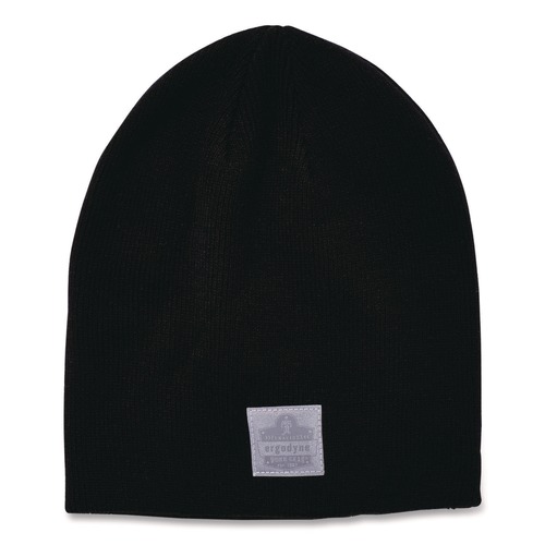 Head & Face Protection | Ergodyne 16812 N-Ferno 6812 One Size Fits Most Rib Knit Beanie - Black image number 0