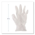Food Service Disposable & Single Use Gloves | Boardwalk BWK365LBX 2.6 mil Thick 13 in. Long Powder-Free General Purpose Vinyl Gloves - Large, Clear (100/Box) image number 3