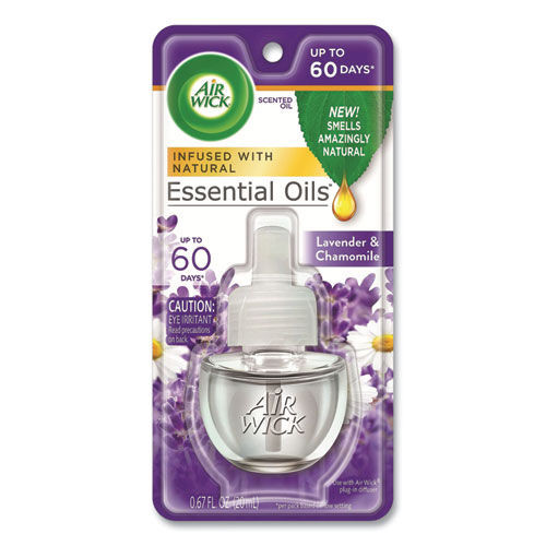 Metered Dispenser Refills | Air Wick 62338-78297 0.67 oz. Scented Oil Refill - Lavender and Chamomile (8/Carton) image number 0