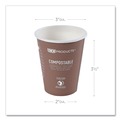 Cups | Eco-Products EP-BHC8-WAPK 8 oz. World Art Renewable and Compostable Paper Hot Cups - Brown/White (50/Pack) image number 3