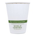 Cups | World Centric CU-PA-8D 8 oz. Double Wall Paper Hot Cups - White (1000/Carton) image number 0