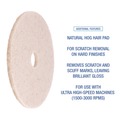Floor Pads-Cleaning, Buffing & Polishing | Boardwalk BWK4021NHE 21 in. Diameter Natural Hog Hair Burnishing Floor Pads - Tan (5/Carton) image number 5