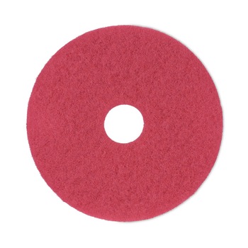Boardwalk BWK4016RED 16 in. Diameter Buffing Floor Pads - Red (5/Carton)
