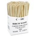 Straws/Stems/Sticks | Eco-Products NT-ST-C10C 7 in. Renewable Wooden Stir Sticks (10 Packs/Carton) image number 3