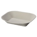 Food Trays & Liners | Chinet 10405 Savaday 9 in. x 7 in. Molded Fiber Food Tray - Beige (500/Carton) image number 1