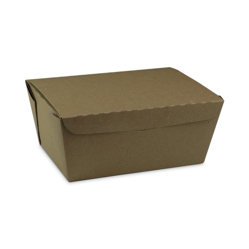 Food Containers & Lids | Pactiv Corp. NOB03KEC EarthChoice OneBox 6.5 x 4.5 x 3.25 66 oz Paper Box - Kraft (160/Carton) image number 0