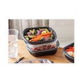 Food Containers & Lids | Pactiv Corp. 0CN846160000 EarthChoice MealMaster 8.13 in. x 6.5 in. x 1 in. 16 oz. Plastic Container - Black (252/Carton) image number 5