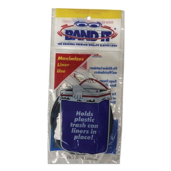 HIGH DENSITY TRASH BAGS | BAND-IT 40515 0.25 in. x 16 in. Trash Can Loops for 5-Gallon to 20-Gallon Cans - Black (36/Carton)