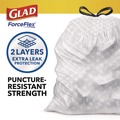 Drawstring & Kitchen Bags | Glad 78902 OdorShield 24 in. x 27.38 in. 13 Gallon Tall Kitchen Drawstring Bags - White/Lavender Breeze Scent (80/Box) image number 4