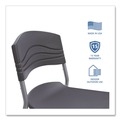 Indoor Seating | Iceberg 64517 18 in. Seat Height Supports Up to 225 lbs. CafeWorks Chair - Graphite Seat/Back, Silver Base (2/Carton) image number 8