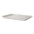 Food Containers & Lids | Eco-Products EP-MP8SNFA 10.52 in. x 8.5 in. x 0.5 in. Sugarcane Fiber Meat and Produce Food Trays - White (300/Carton) image number 0