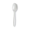 Disposable Spoons | Dixie PTM21 Plastic Mediumweight Teaspoons - White (1000/Carton) image number 3