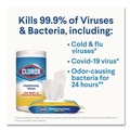 Cleaning Cloths & Wipes | Clorox 01628 7 in. x 7.75 in. 1-Ply Bleach Free Disinfecting Cleaning Wipes - Crisp Lemon White (6/Carton) image number 3