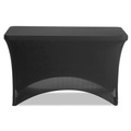 Perforated Roll & Hand Towels | Iceberg 16511 iGear 24 in. x 48 in. Polyester/Spandex Stretch-Fabric Table Cover - Black image number 0