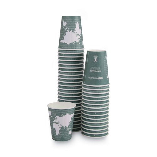 Cups | Eco-Products EP-BNHC12-WD 12 oz. World Art Renewable and Compostable Insulated Hot Cups (600/Carton) image number 0