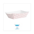 Food Containers & Lids | Boardwalk BWK30LAG300 3 lbs. Capacity Paper Food Baskets - Red/White (500/Carton) image number 4