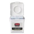 Towel Dispensers | Rubbermaid Commercial HYGEN 2135007 7.92 in. x 7.75 in. x 7.44 in. Disposable Microfiber Charging Bucket - White (4/Carton) image number 3
