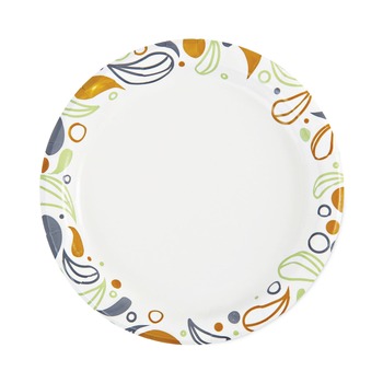 Boardwalk BWKDEER6PLT 6 in. Diameter Coated/Soak Proof Deerfield Printed Paper Plates - Multicolor (250/Pack, 4 Packs/Carton)