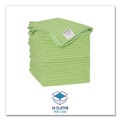 Cleaning Cloths & Wipes | Boardwalk 2164037 16 in. x 16 in. Microfiber Cleaning Cloths - Green (24/Pack) image number 3