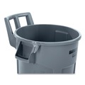 Indoor Waste Receptacles | Rubbermaid Commercial 2179403 BRUTE 32 gal Plastic Vented Wheeled Container - Gray image number 2