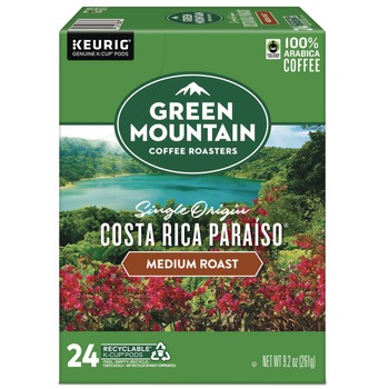 CAFFEINATED | Green Mountain Coffee 5000346538 K-Cup Pods - Costa Rica Paraiso (24/Box)