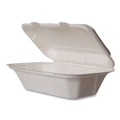 Food Containers & Lids | Vegware WH-HOAGIE 5 in. x 9 in. x 2 in. Nourish Molded Fiber Takeout Containers - White (250/Carton) image number 0