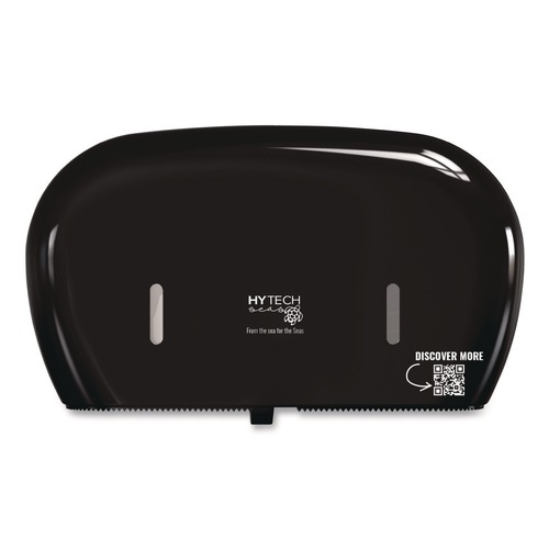 Toilet Tissue Dispensers | Papernet 419485 5.5 x 15.7 x 9.8 HyTech Seas Mini JRT Twin Dispenser - Black (1/Carton) image number 0