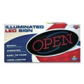 Business & Erasable-Surface Signage | Cosco 098099 10.5 in. x 20.13 in. LED OPEN Sign - Red and Blue Graphics image number 3