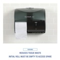 Toilet Tissue Dispensers | Boardwalk WP98053 Boardwalk Xtra 11.13 in. x 7.38 in. x 8.88 in. 2-Roll Controlled Bath Tissue Dispenser - Translucent Black (1/Carton) image number 9