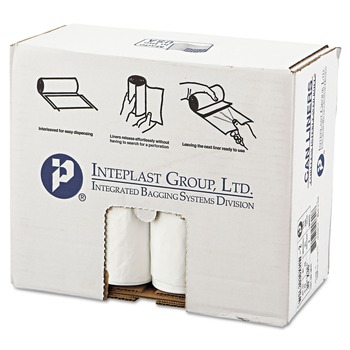 Inteplast Group WSL3036XHW-2 30 Gallon .7 mil 30 in. x 36 in. Low Density Can Liner - White (200/Carton)