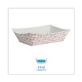 Food Containers & Lids | Boardwalk BWK30LAG250 2.5 lbs. Capacity Paper Food Baskets - Red/White (500/Carton) image number 4