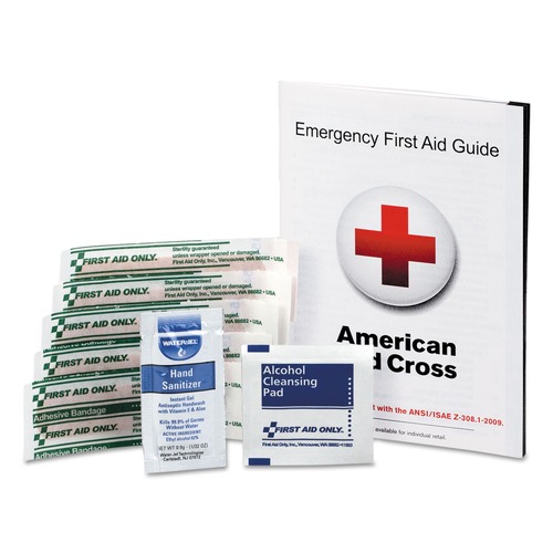 First Aid Kit Refills | First Aid Only FAE-6017 First Aid Guide with Supplies image number 0