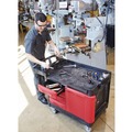 Carts | Rubbermaid Commercial FG453388BLA TradeMaster 750 lbs. Capacity 26.25 in. x 49 in. x 38 in. 1-Shelf Cart - Black image number 5