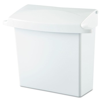 FEMININE CARE DISPENSERS AND RECEPTACLES | Rubbermaid Commercial FG614000WHT Plastic Sanitary Napkin Receptacle with Rigid Liner - White