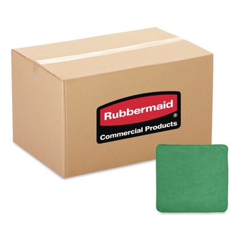 PRODUCTS | Rubbermaid Commercial 1820582 16 in. x 16 in. Microfiber Cleaning Cloths - Green (24/Pack)