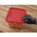 Food Storage Containers & Lids | Carlisle 1197105 9 in. x 9 in. x 0.63 in. Squares Food Storage Container Lid - Red image number 3