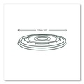 Food Containers & Lids | Vegware VLID115S 115-Series Compostable Plastic Flat Hot Lids - White (500/Carton) image number 2